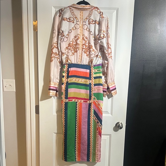 Vibrant Long Sleeve Multicolor Dress - Picture 4 of 6